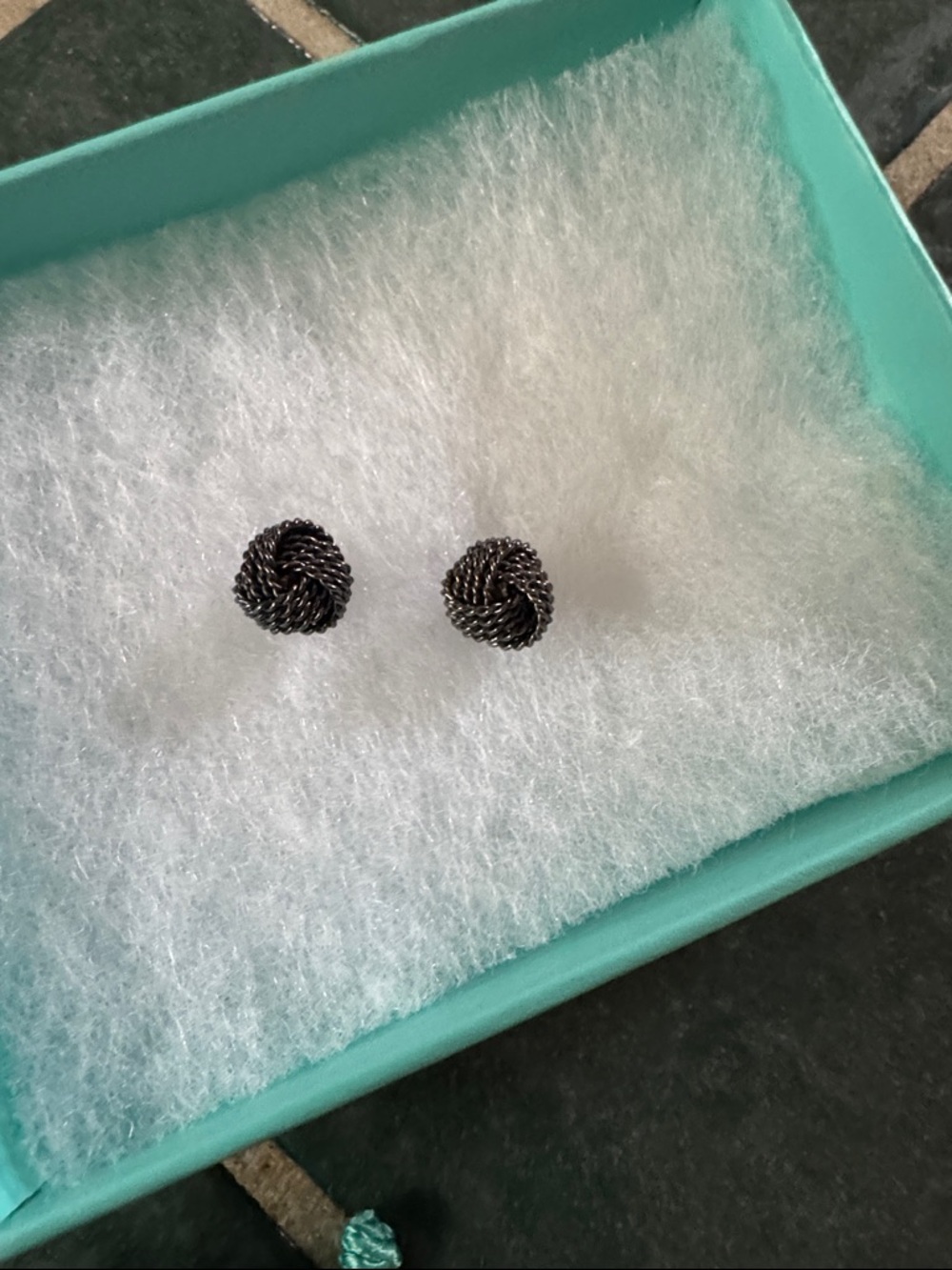 Authentic Tiffany & Co. Somerset Twist Knot Stud Earrings 🩵 - Picture 5 of 7